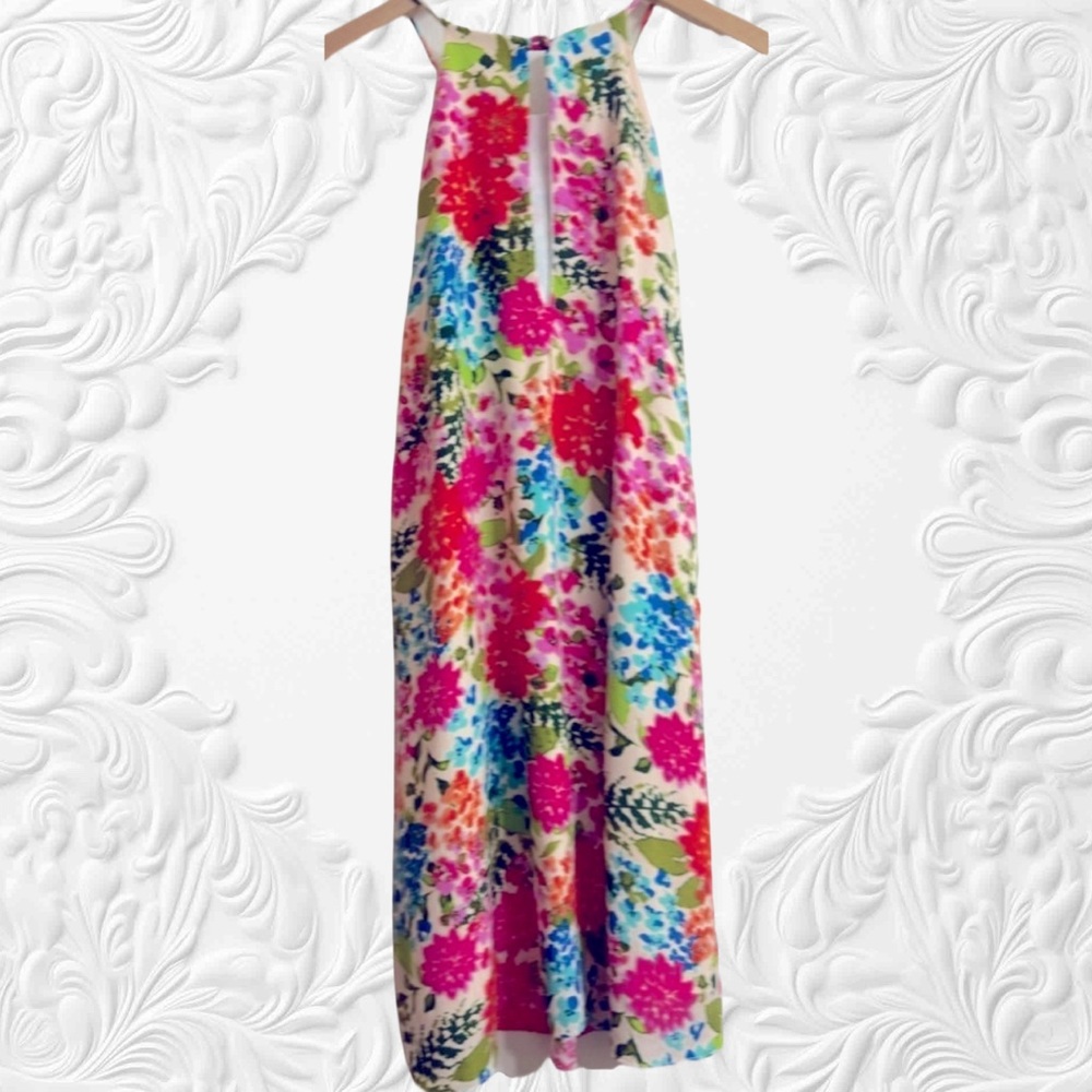 NYMPHE   sleeveless colorful floral summer dress Size L